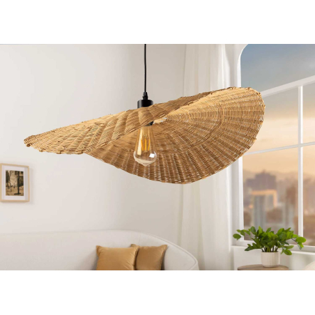 Lampe Pendante Bambou Tressé 50 cm