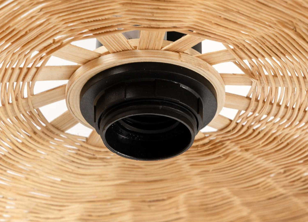 Lampe Pendante Bambou Tressé 50 cm