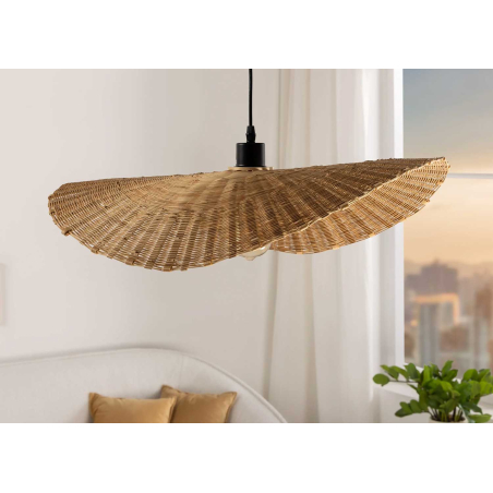 Lampe Pendante Bambou Tressé 50 cm