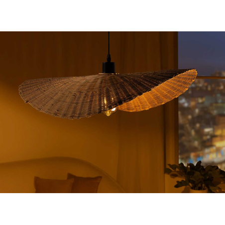 Lampe Pendante Bambou Tressé 50 cm