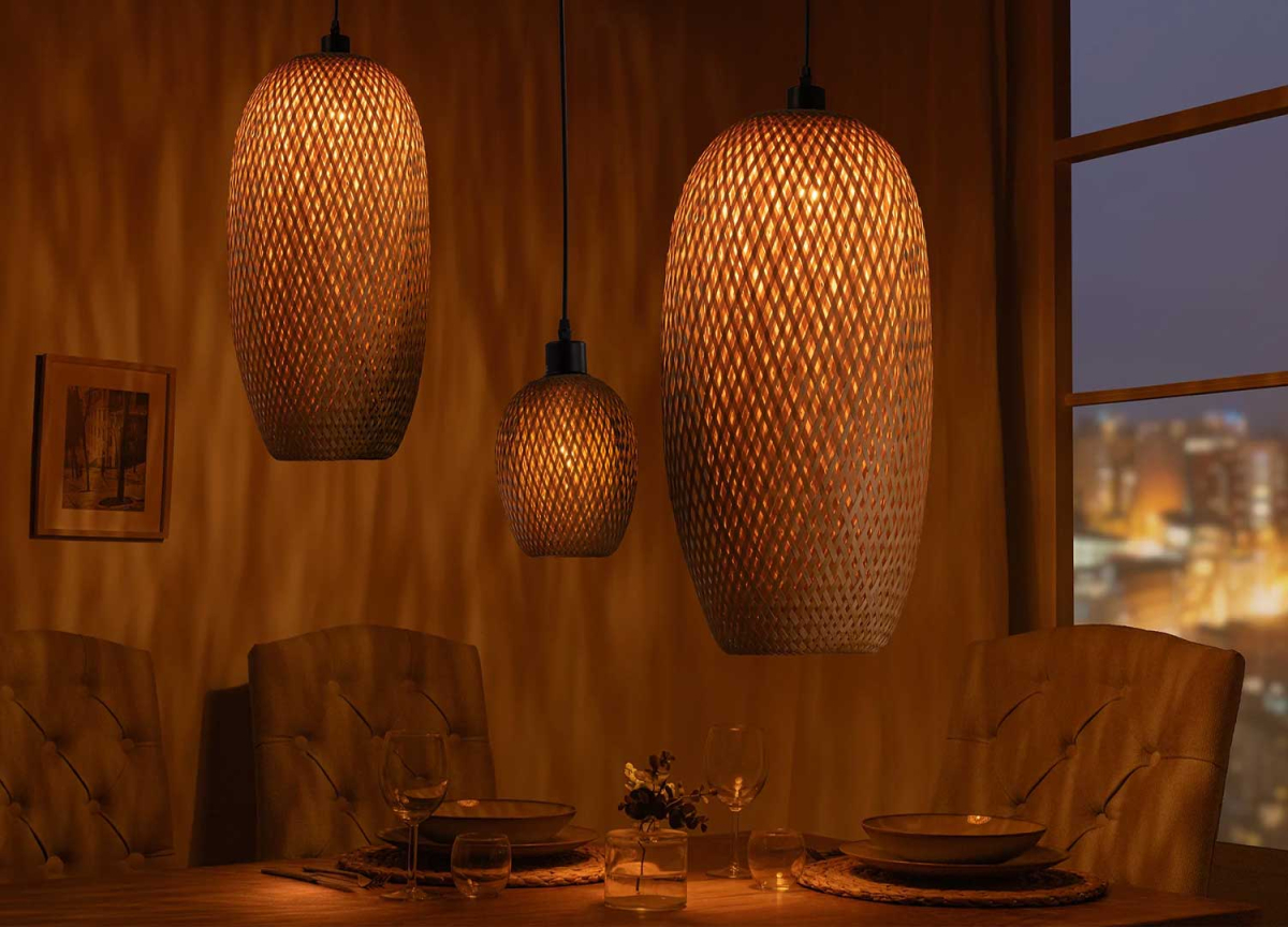 Luminaire en Bambou 46 cm de Haut