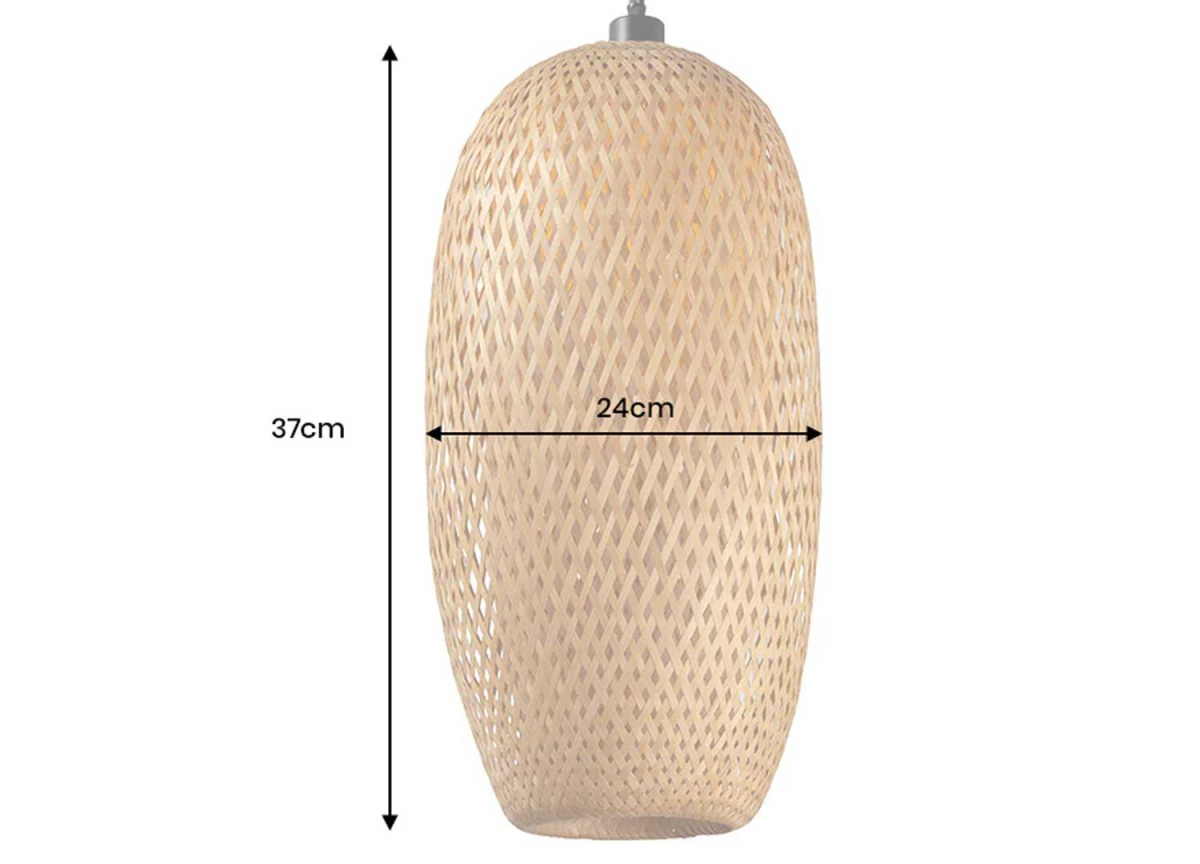 Suspension en Bambou Tressé 37 cm