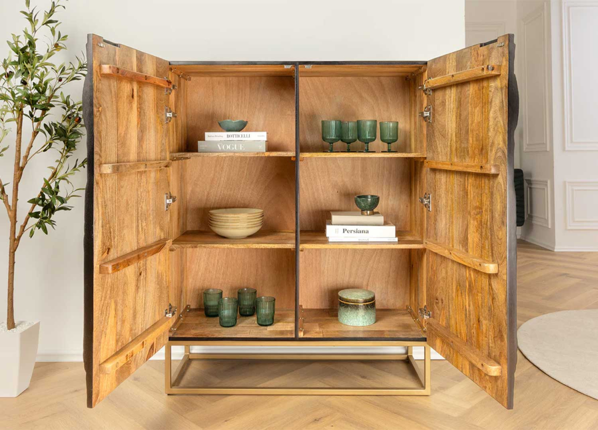 Meuble buffet de rangement 6 compartiments de rangement