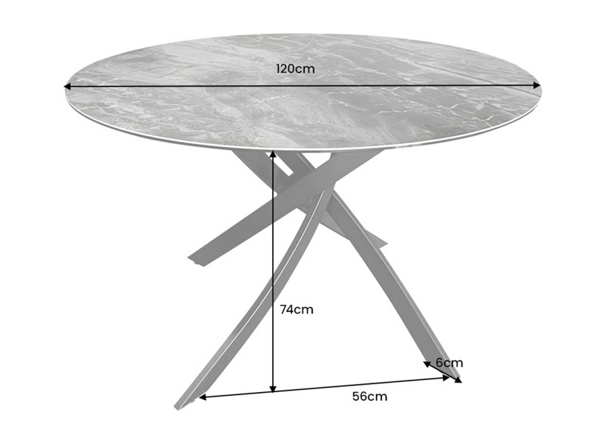 Mesures en détails de la table ronde