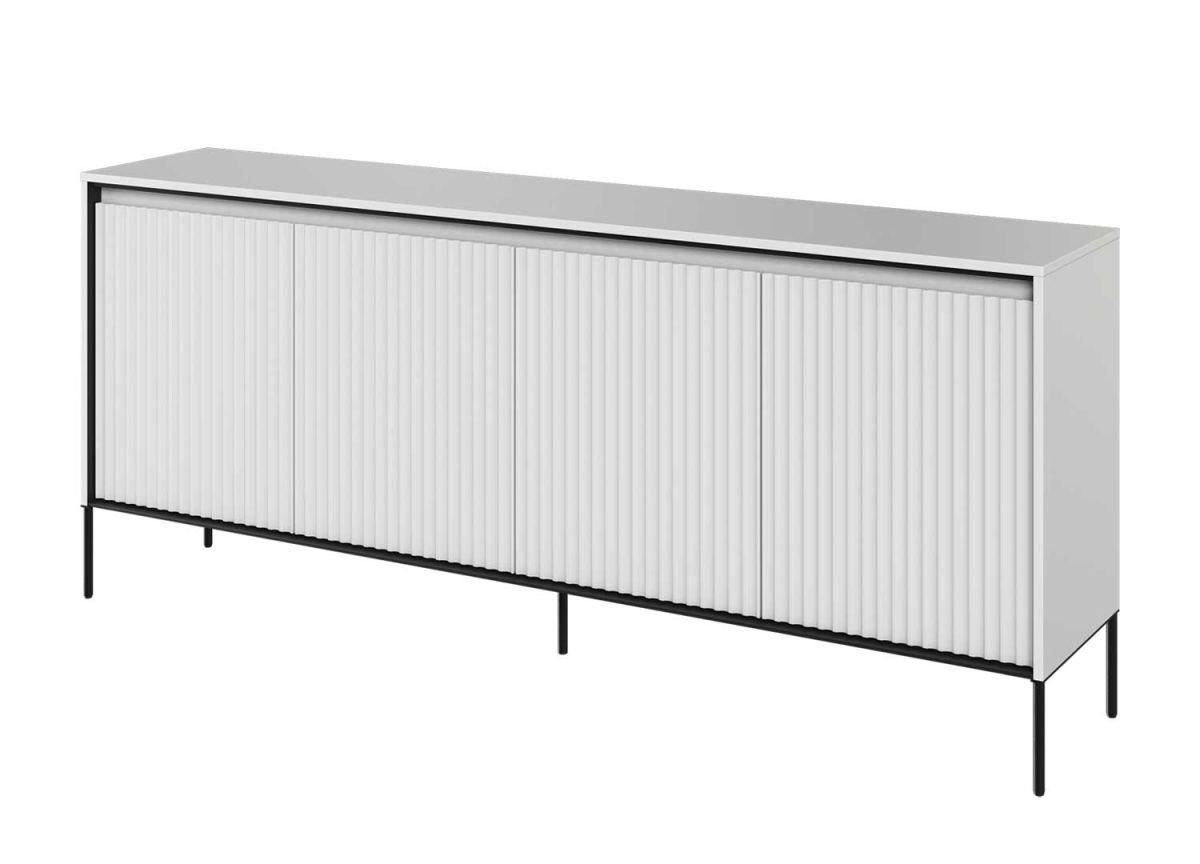 Buffet blanc moderne 4 portes 193 cm