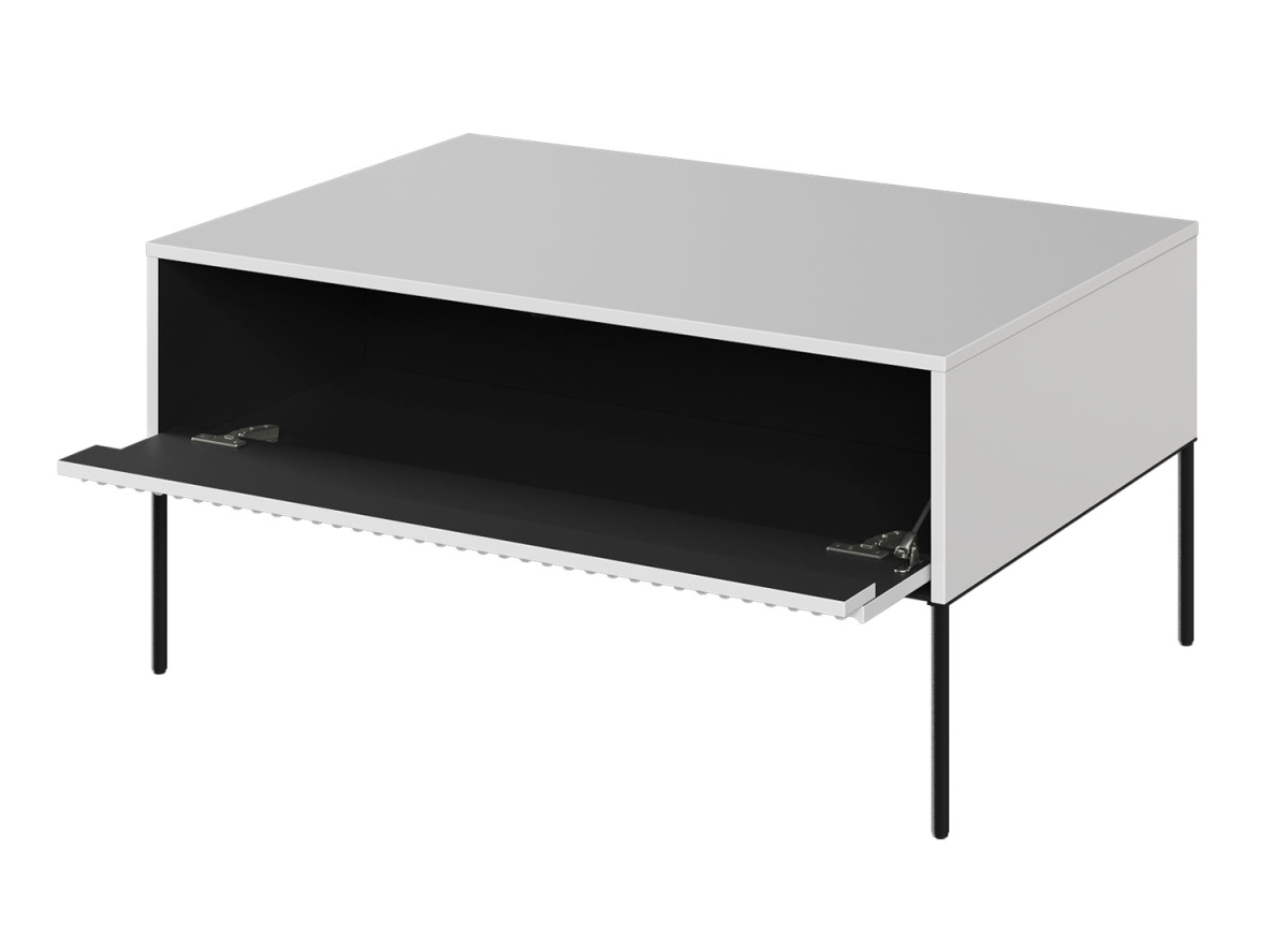 Table basse rectangulaire avec rangement 100x70 cm