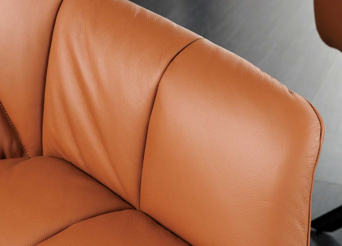 Qualité et détail du cuir coloris cognac