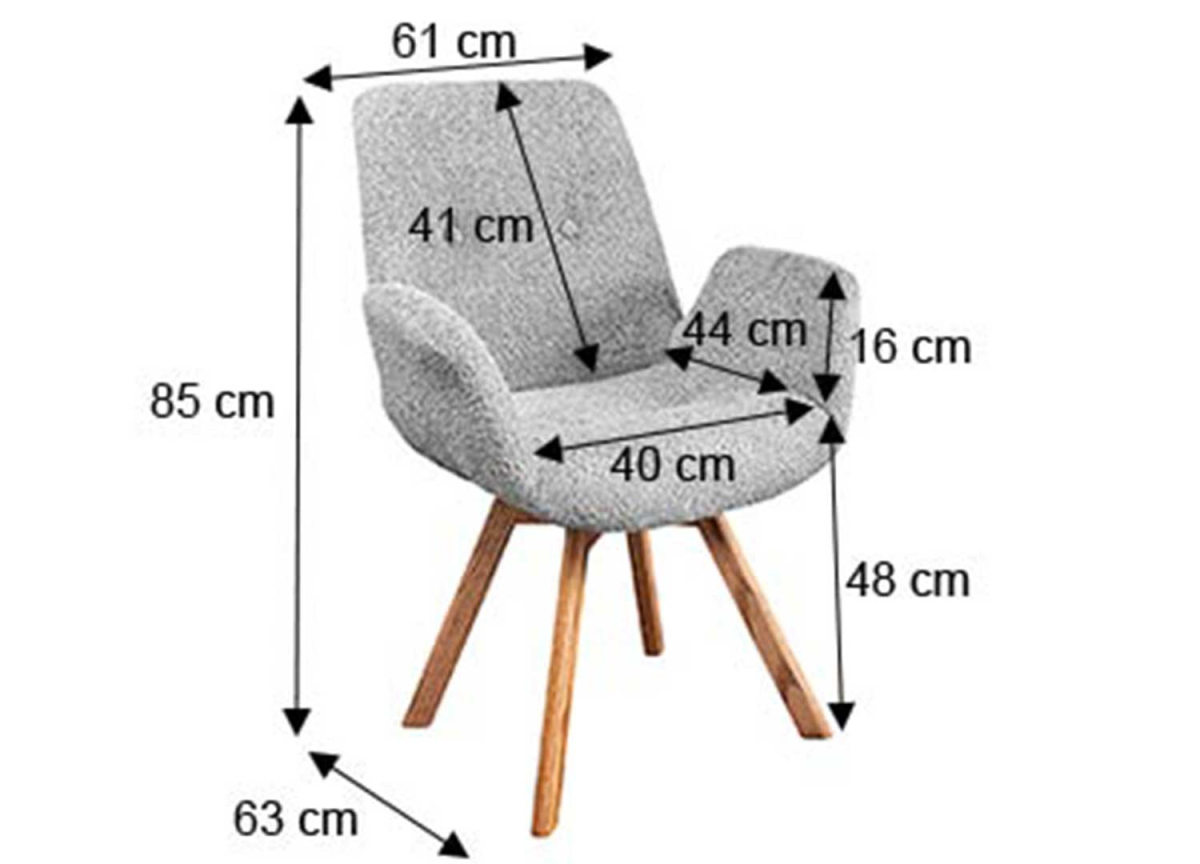 Mesures détaillées de la chaise