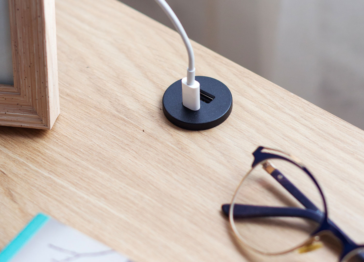 Chevet 1 Tiroir avec Prise USB Intégrée