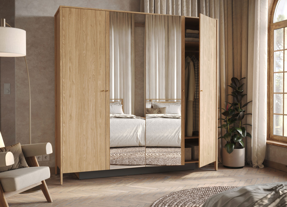 Armoire dressing couleur bois