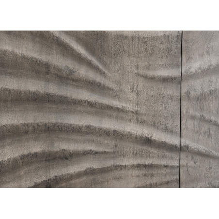 Buffet Haut en Bois d'Acacia Gris 120 cm