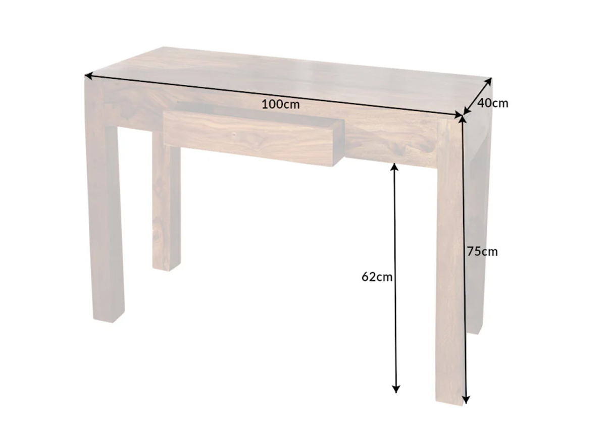 Console d'Entrée en Bois Massif avec 1 Tiroir
