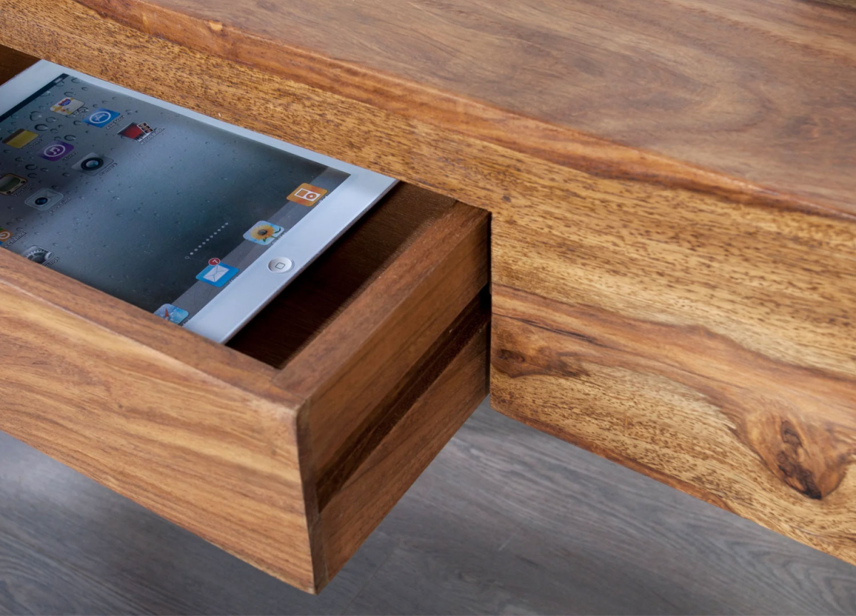 Console d'Entrée en Bois Massif avec 1 Tiroir