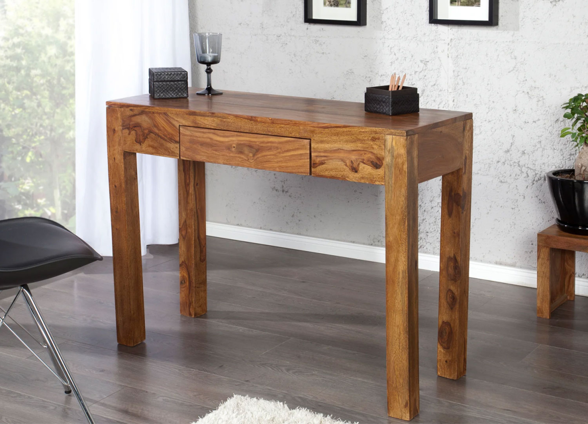 Bureau console en bois de sesham