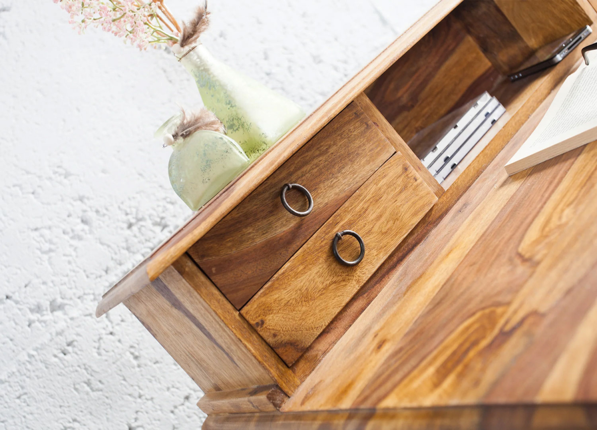 Bureau avec Rangement en Bois Massif