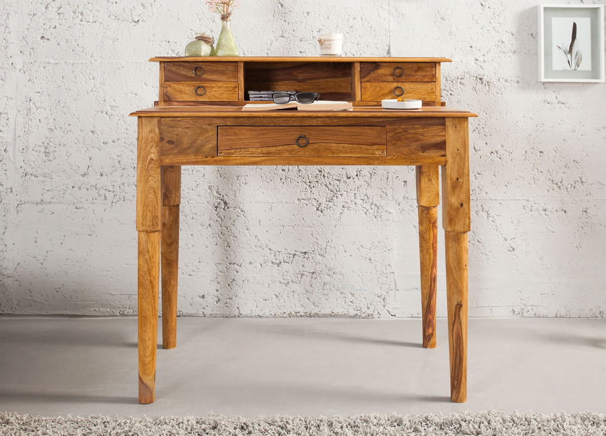 Bureau rustique en bois massif