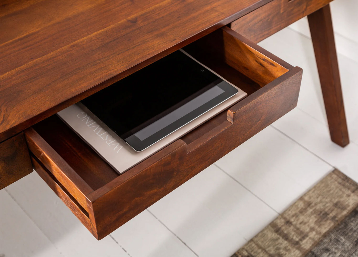 Bureau Secrétaire en Bois Foncé