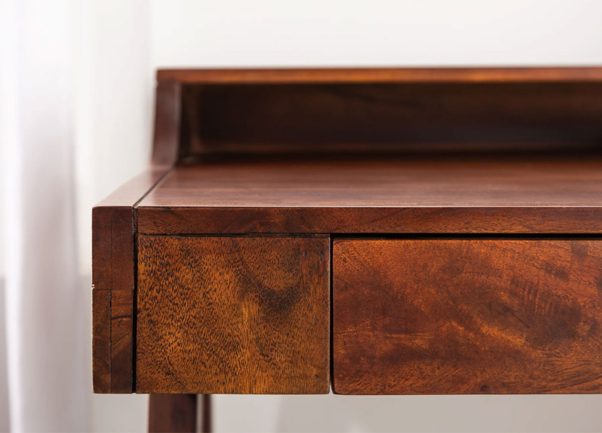 Bureau Secrétaire en Bois Foncé