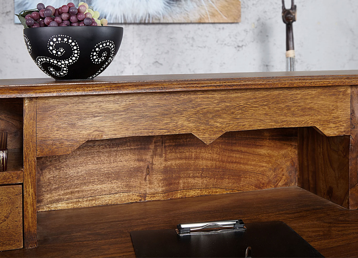 Bureau Secrétaire en Bois de Shesham