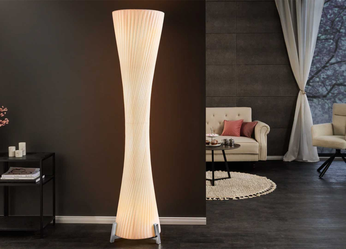 Grand lampadaire design blanc 180 cm de hauteur