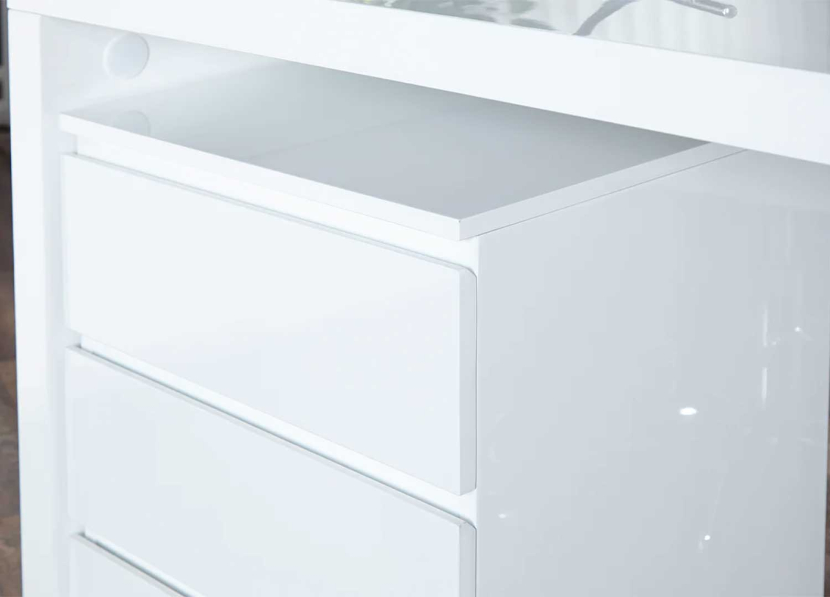 Qualité et détail du caisson de bureau