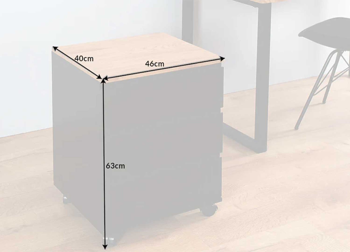 Dimensions du caisson à tiroirs