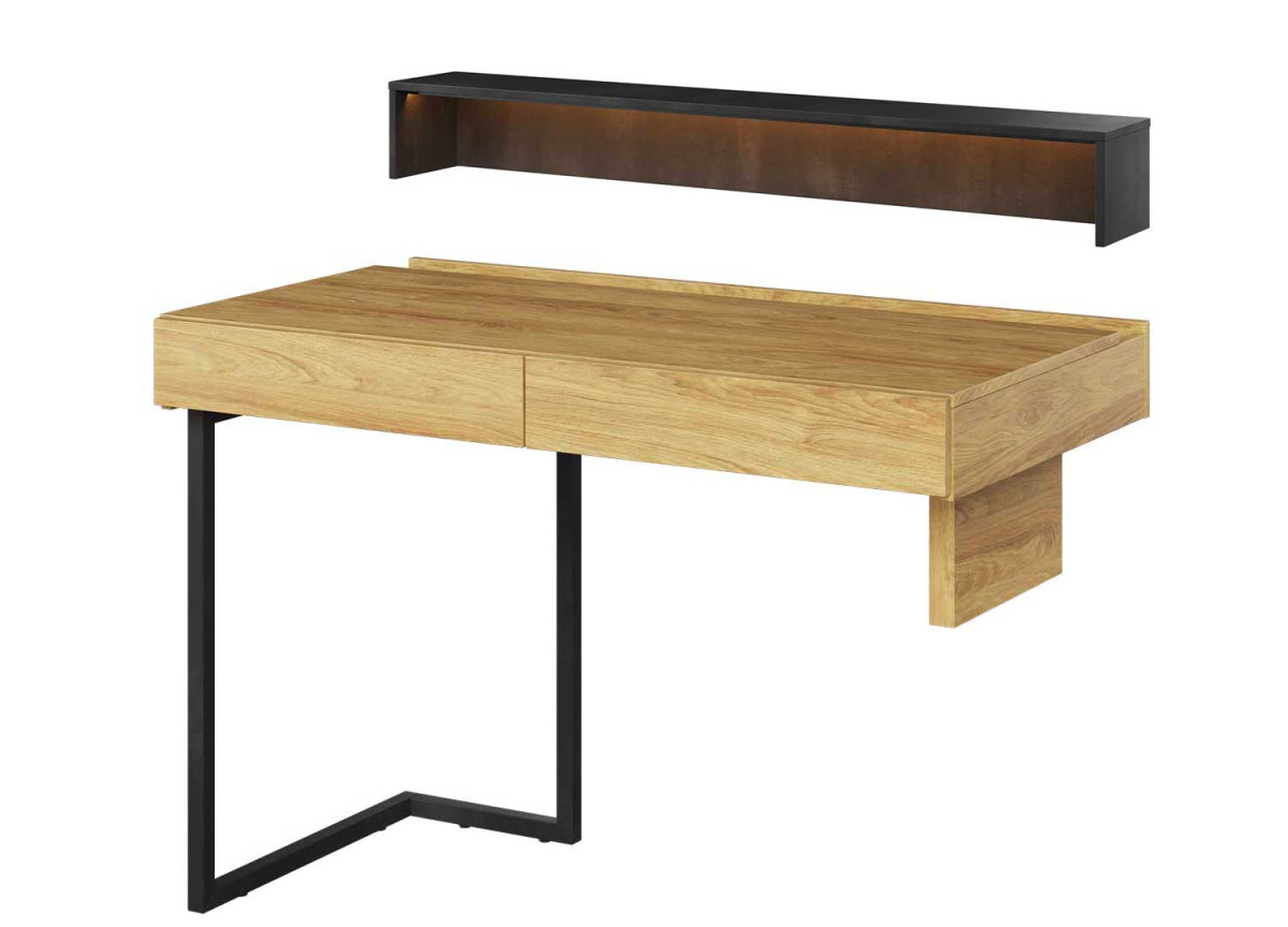 Ensemble Bureau 2 Tiroirs et Meuble de Rangement