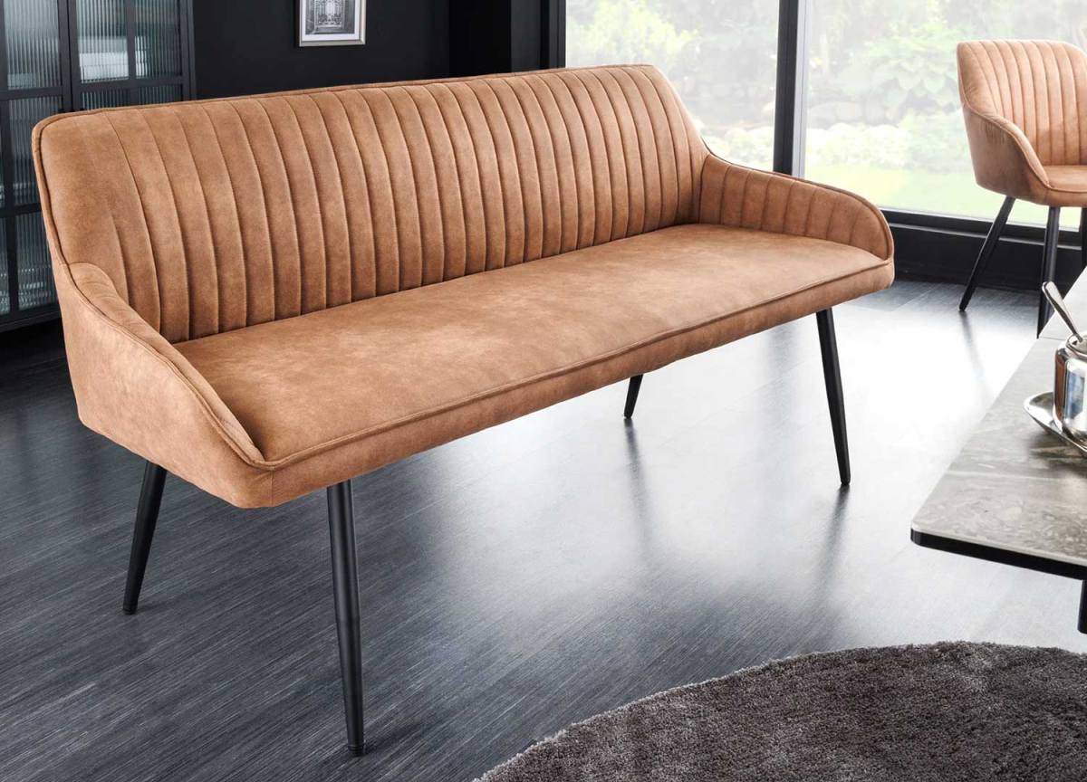 Banquette de restaurant moderne en tissu marron
