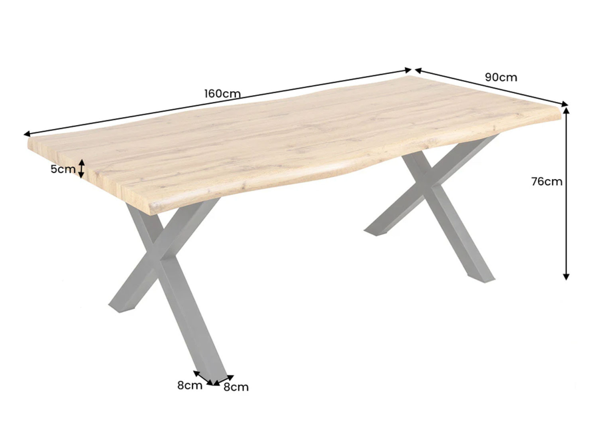 Table à Manger Pas Cher Aspect Bois et Métal
