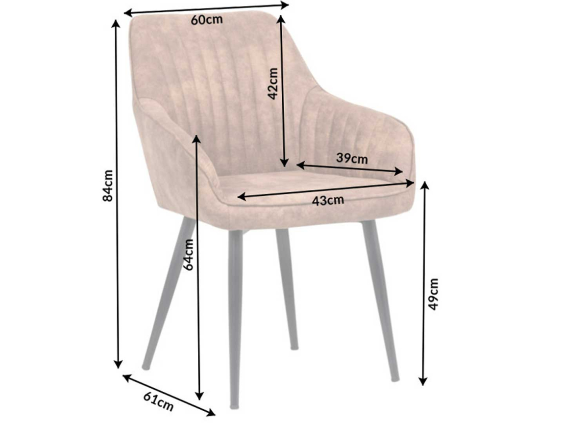 Chaises contemporaines marron / Pieds métal noir
