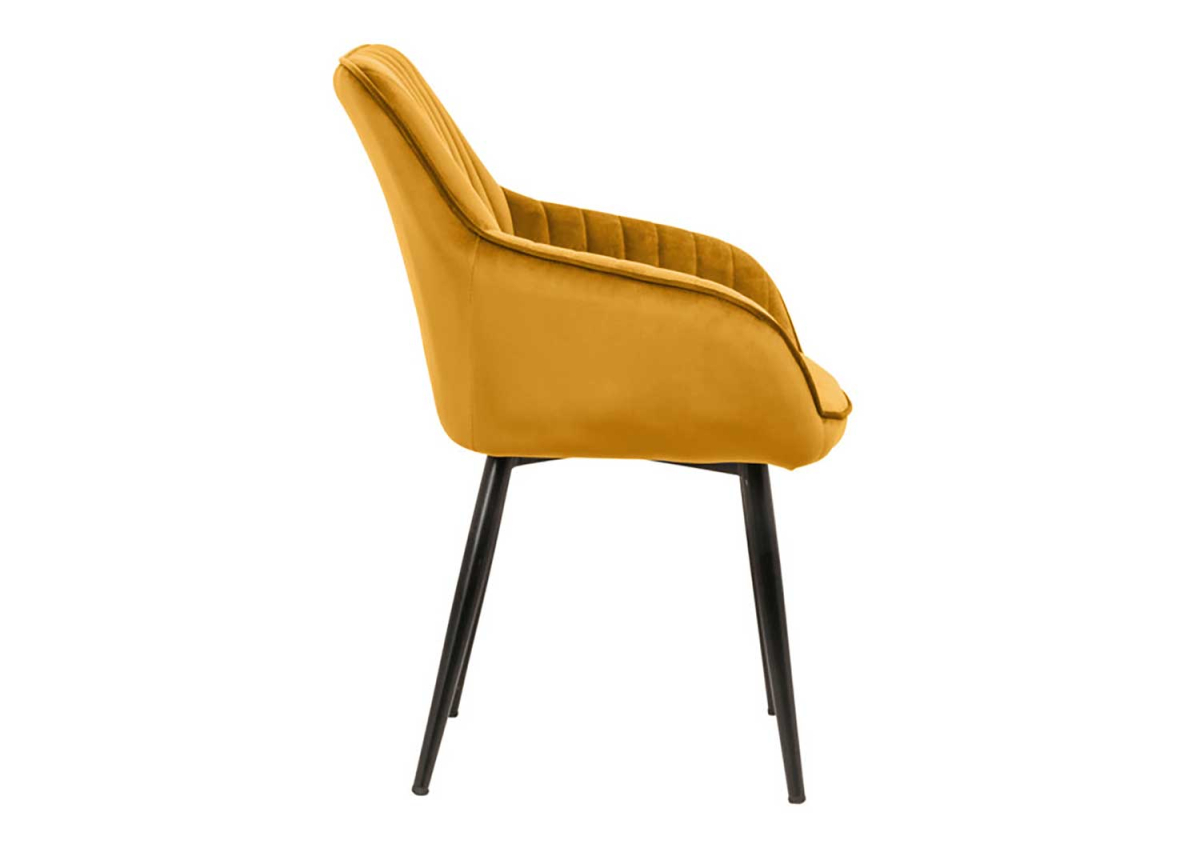 Chaises Contemporaines avec Accoudoirs | Velours Jaune