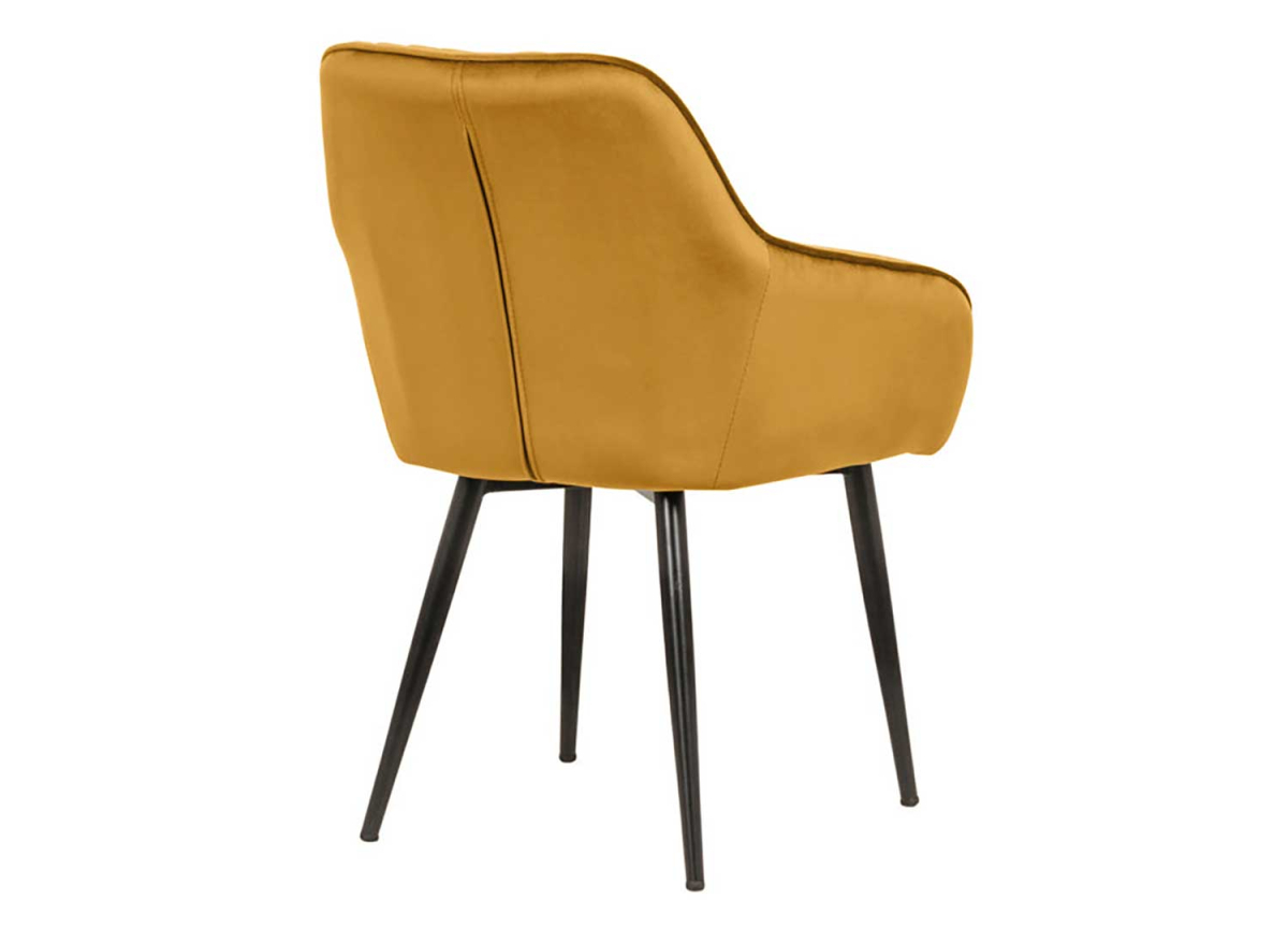 Chaises Contemporaines avec Accoudoirs | Velours Jaune