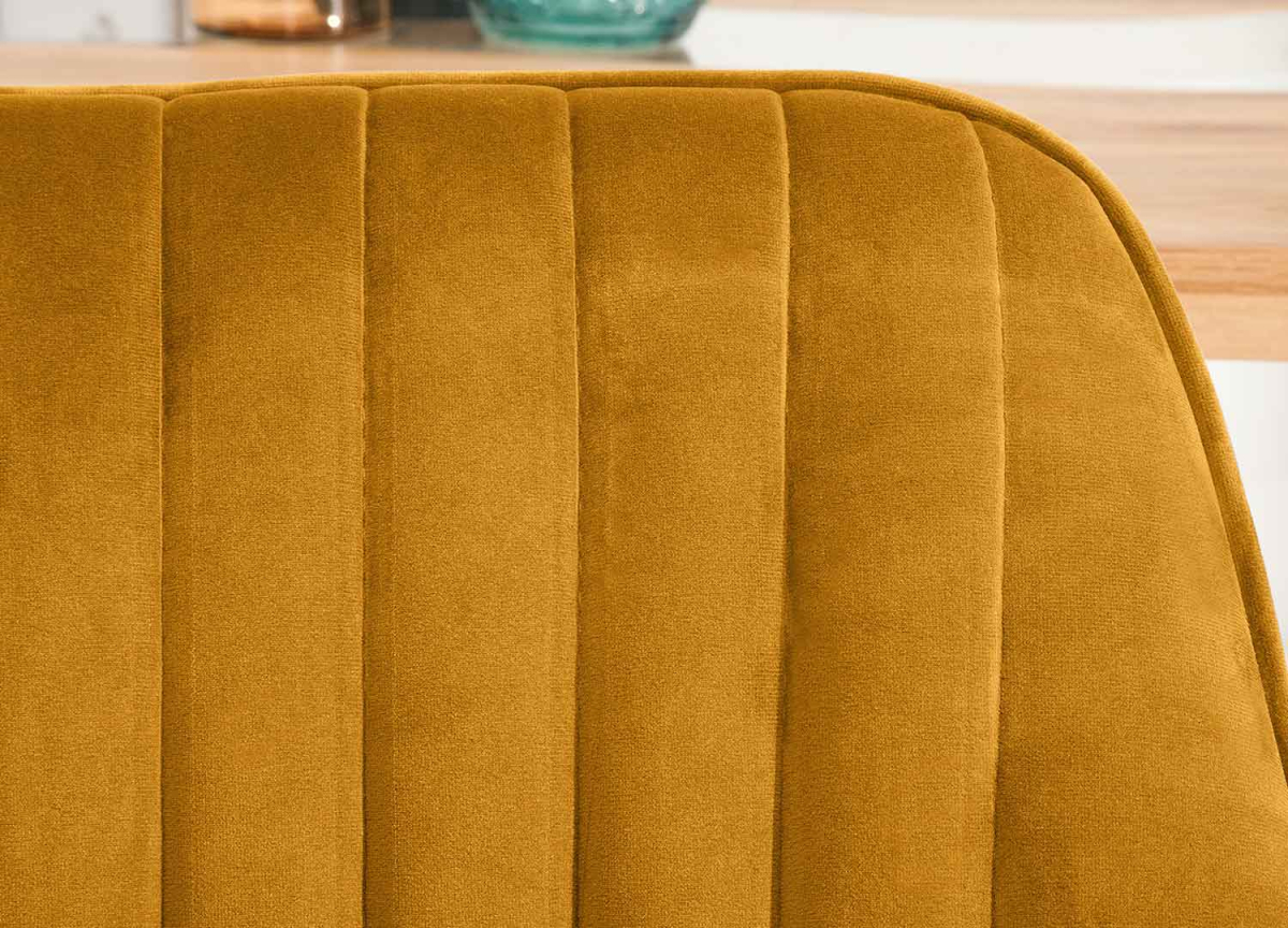 Chaises Contemporaines avec Accoudoirs | Velours Jaune