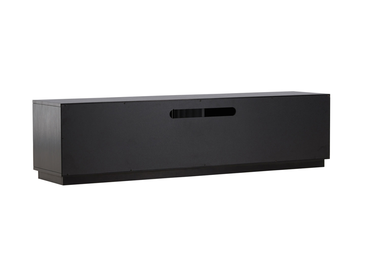 Meuble TV noir 2 portes 180 cm