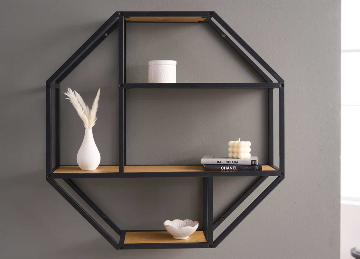 Étagère murale hexagonal design pas cher