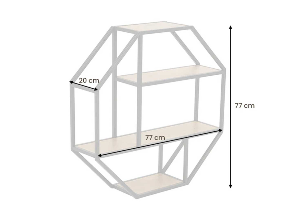 Meuble Étagère Murale Hexagonale pas cher