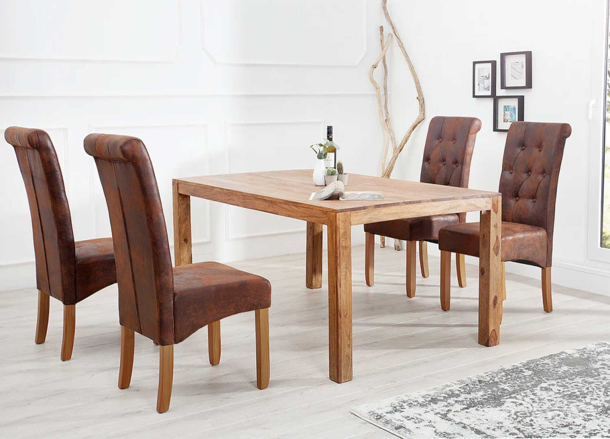 Chaises Vintage Marron | Pieds en bois massif