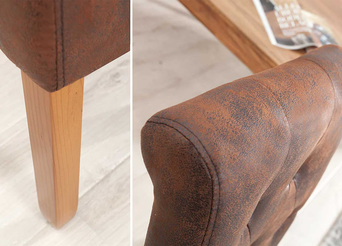 Chaises Vintage Marron | Pieds en bois massif