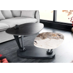 Table basse en céramique modulable 2 plateaux