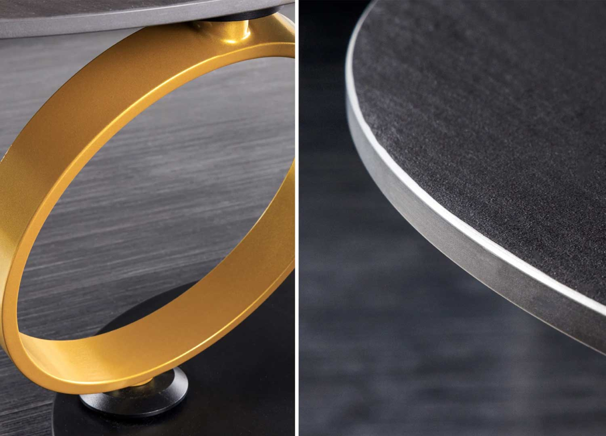 Table Basse Modulable Plateaux Ronds en Céramique