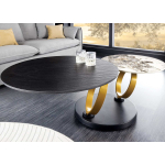 Table basse en céramique extensible plateau tournant
