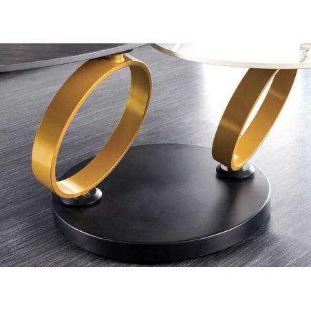 Table Basse Modulable Plateaux Ronds en Céramique