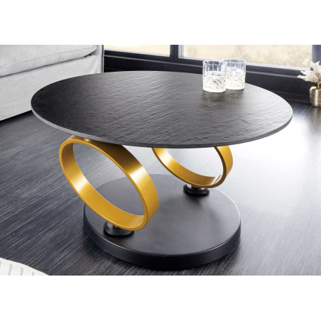 Table Basse Modulable Plateaux Ronds en Céramique