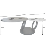 Table Basse Modulable Plateaux Ronds en Céramique