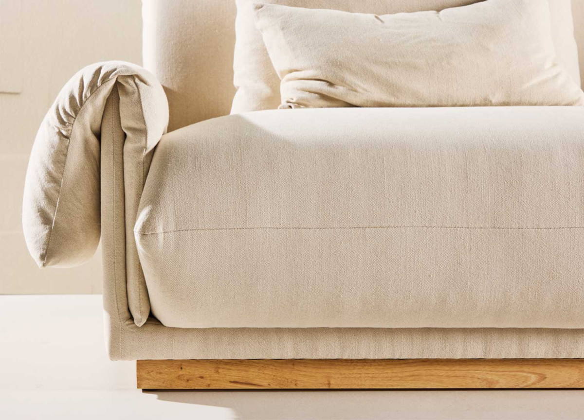 Canapé Scandinave 3 places en Lin Beige