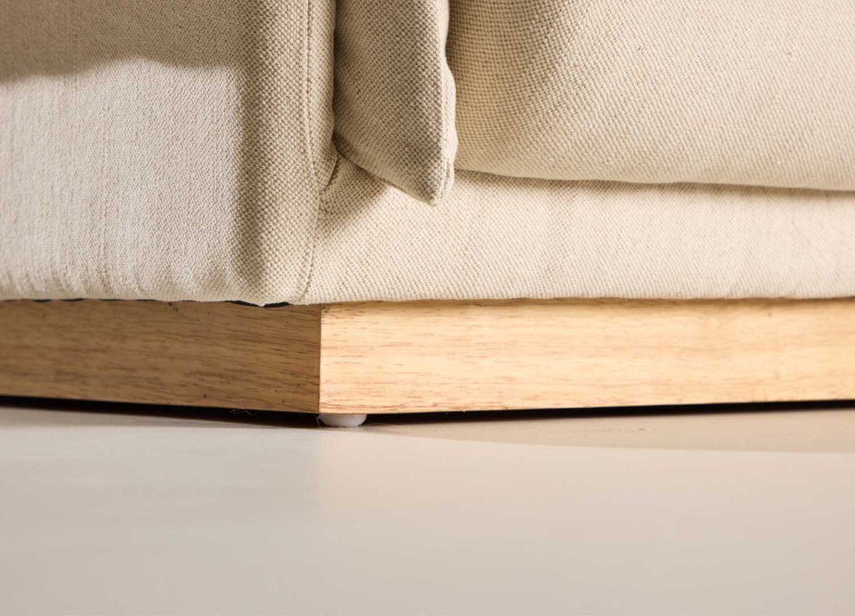 Fauteuil Scandinave en lin beige