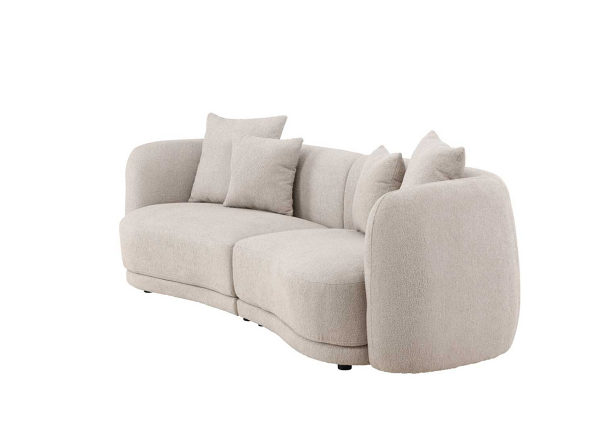 Canapé tissu bouclé beige