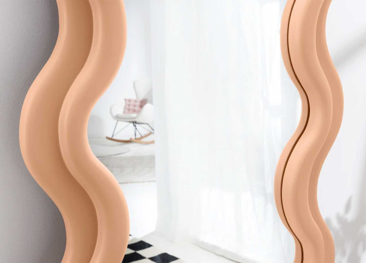 Miroir Design 160 cm Abricot Pastel