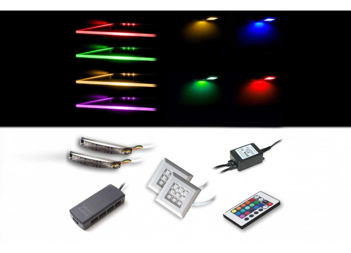 Éclairage LED RGB clip + carré Éclairage LED RGB clip + carré