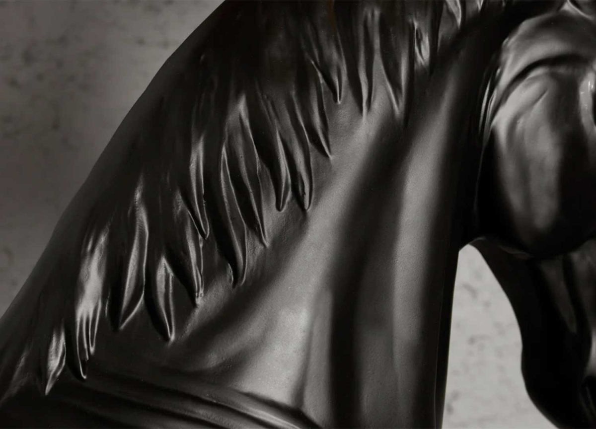 Lampadaire Cheval Design Noir 130 cm